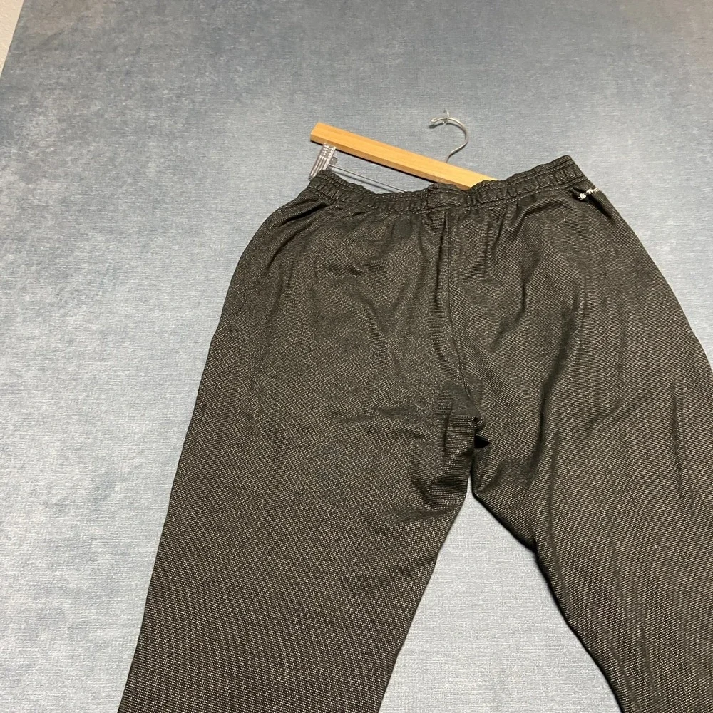 Adidas Climawarm Sweatpants Mens Large Black Logo Drawstring Waist Tapered Leg